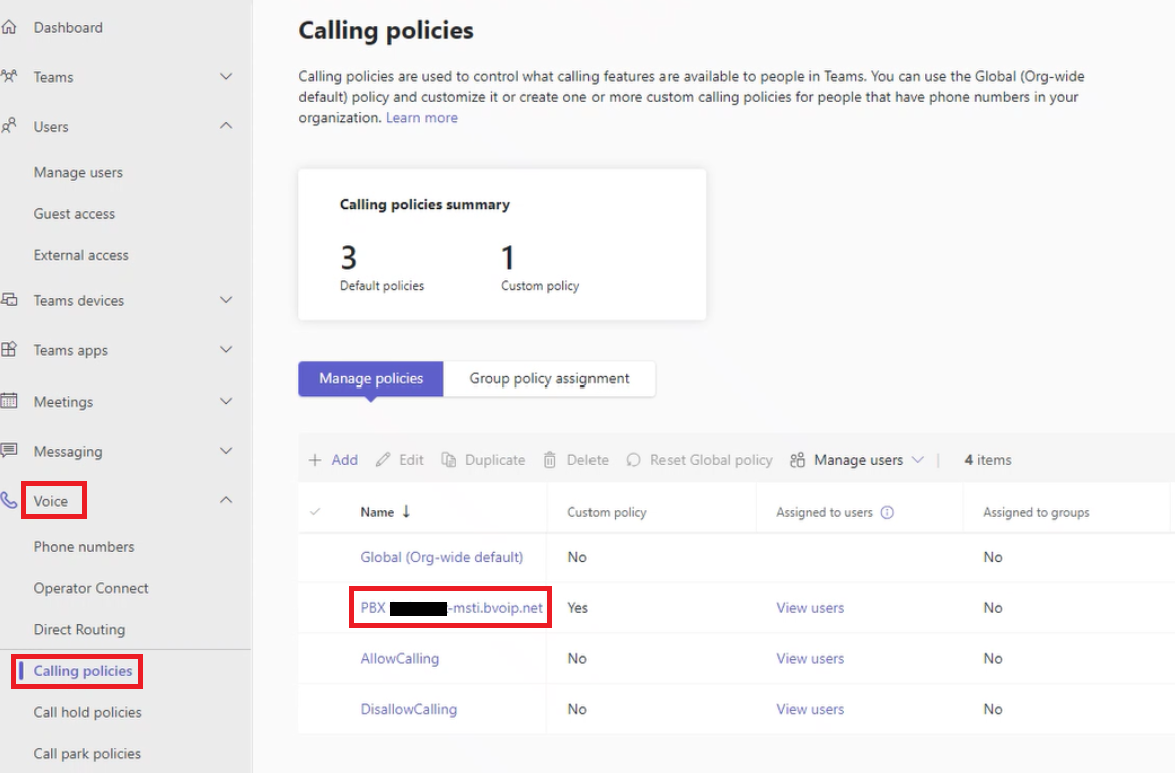 Picture of Setting up Teams Voicemail - 1Stream